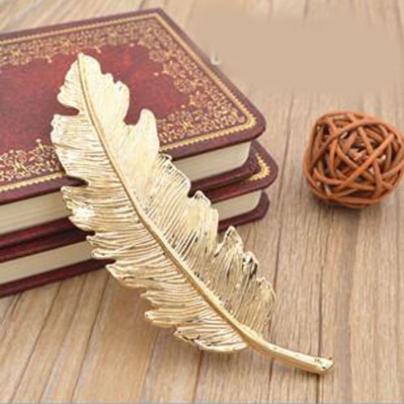 3/$20...Gold Feather Hair Clip Barrette - Picture 4 of 4